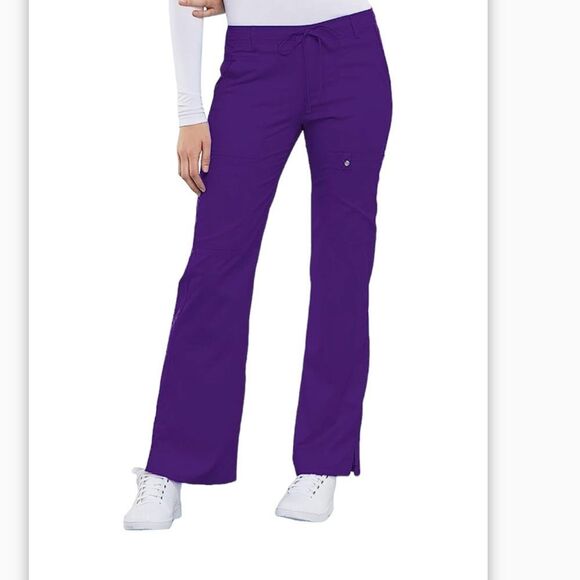 Dickies Jackets & Blazers - Cherokee Luxe Purple Grape Low Rise Flare Scrub Pants NWT